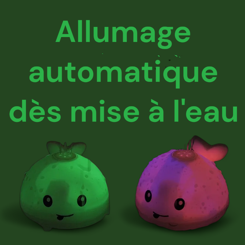 Jouet de bain Baleine Lumineux - Gris