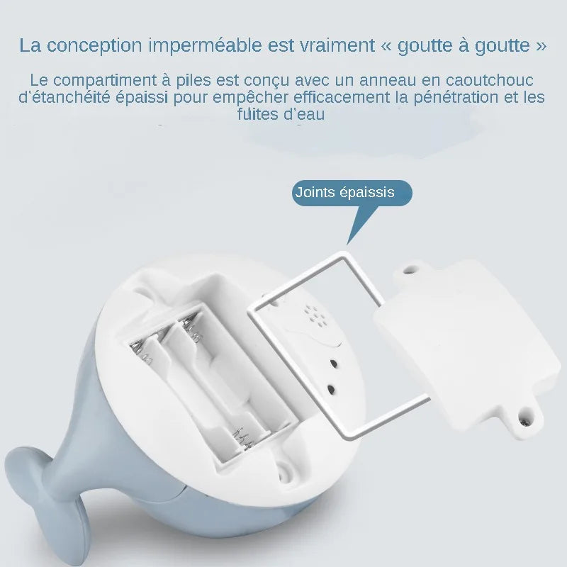 Jouet de bain Baleine Lumineux - Gris