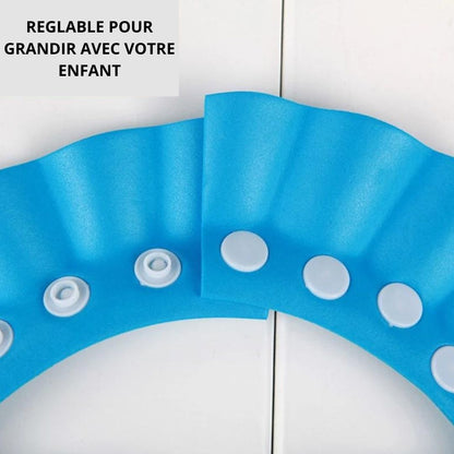 Visière chapeau pour douche bébé - Bleu